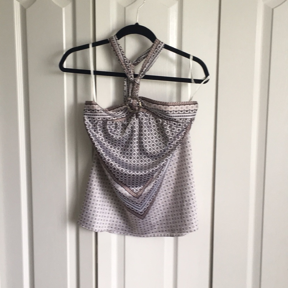White House Black Market Print Halter